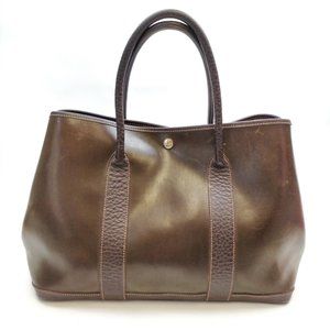 Auth Hermes Hand Bag Brown Amazonia #43217H35